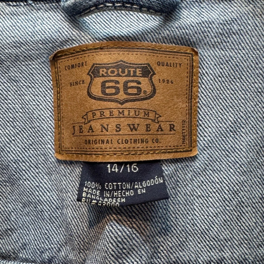 Route 66 Denim Jacket 14 / 16 Outdoor 90s Spring Country Trucker Streetwear Chic